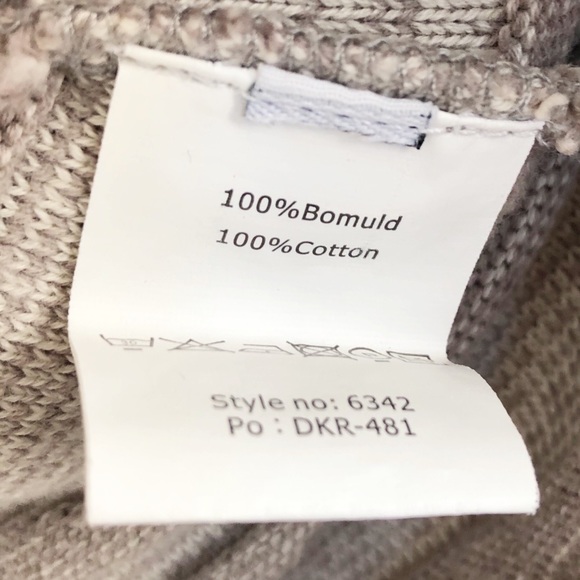 Pardon Color Block Beige Gray Ribbed Jacket Large - Picture 8 of 8